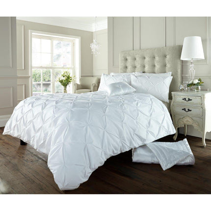 Alford Duvet Cover Set is crafted from the finest polycotton fabric for maximum comfort. The crisp white color offers a timeless aesthetic while the natural, breathable fabric helps reduce moisture and regulate temperature, creating a comfortable sleep experience.