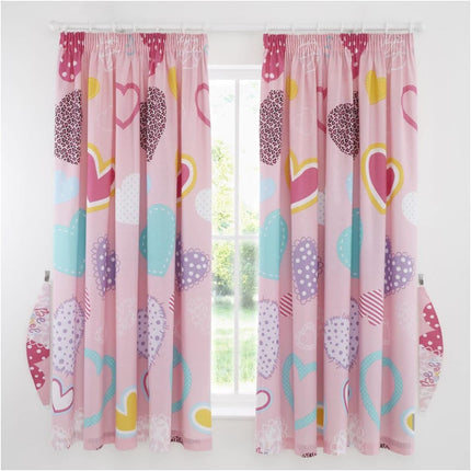 This beautiful set of curtains is the perfect addition to any child's bedroom. Crafted from durable, high quality fabric, the curtain comes in a delicate pink hue that will bring warmth and brightness to any space. The machine washable curtains are easy to clean and will last for years to come.