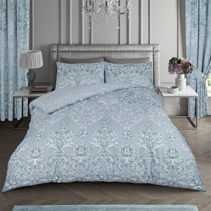 For a peaceful sleep, the ANTOINETTE Bedding in Duck Egg Color is a luxurious, quality item. With a soft, textured quilt and an elegant piping design, this bedding adds timeless style to any bedroom. Its delicate shade of blue-green tones is reminiscent of a peaceful spring morning, allowing for a serene night’s rest.