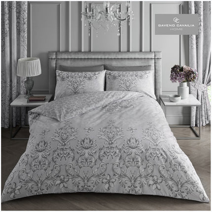 The ANTOINETTE bedding set features a classic grey color that will easily blend with any interior design. Made with a luxurious blend of cotton and polyester, this set ensures lasting comfort and breathability for a great night's sleep.