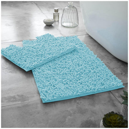 The LOOP BATH MAT SET will keep your bathroom safe and stylish. Made from high-quality memory foam and featuring a non-slip PVC back, this thick mat set is machine washable and ultra water absorbent. Ensure maximum safety and comfort with this anti-slip, large grey mat set.