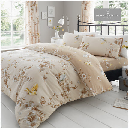 The BIRDIE BLOSSOM Duvet Cover Set is a stylish and modern way to update your bedroom. This natural-colored set is crafted from a luxurious blend of cotton and polyester for a soft and comfortable feel and long-lasting durability. BIRDIE BLOSSOM is a great way to bring a touch of nature into your home.