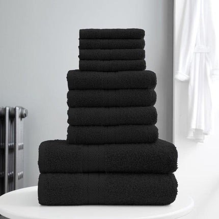 Our Toronto Towel Bale Set is made of 100% Egyptian Cotton and designed for superior absorbency and softness. Boasting 400 GSM Hypoallergenic material, these bale sets come in 18 different colours and include four face, four hand, and two bath towels. Enjoy a luxury experience every day with Toronto Towel Bale Sets.