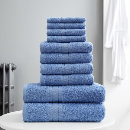 Our TORONTO TOWEL BALE SET includes 4 face, 4 hand, and 2 bath towels made with luxurious 100% Egyptian Cotton. Boasting an impressive 400 GSM, each towel is super soft, extra absorbent, and hypoallergenic. With 18 chic colours to choose from, you can find the perfect bale set for your space.