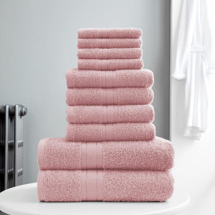 Introducing the TORONTO TOWEL BALE SET: made of 100% Egyptian cotton for superior absorbency and softness. This bale set comes with 4 face, 4 hand, and 2 bath towels, available in 18 different colours. Its 400 GSM hypoallergenic fabric is light and breathable, ensuring a comfortable dryness after every shower. For a luxurious experience, the Toronto Towel Bale Set will fit your needs.