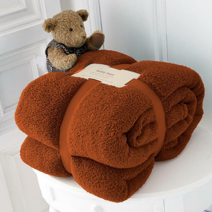 Soft to the touch and durable enough for everyday use, the TEDDY COLLECTION blanket is a premium quality addition to any home décor. It's machine-washable at 30 degrees and warm & cozy, making it perfect for those chilly nights. Hypoallergenic and UK Hot Collection-approved, its burnt orange color will bring life to your space.