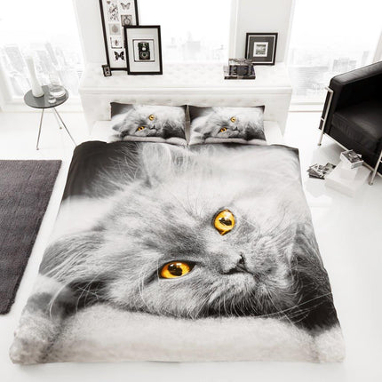 This 3D PREMIUM Duvet Cover Set brings a truly eye catching design to any bedding ensemble. Featuring a playful 3D cat design in a vibrant palette, this stunning cover set provides superior comfort and a cozy warmth ideal for any season. Crafted from high quality polyester, this duvet cover set is super soft and durable, perfect for the modern home.