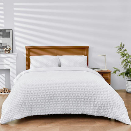 COOPER Duvet Cover Set offers an elegant and stylish way to upgrade your bedroom look. Crafted from a softmicrofiber fabric clean white design, this duvet is perfect for a modern home. Comfort and design come together in this set, giving you a lasting and comfortable sleep.