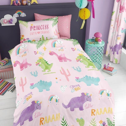 Introducing CUTIE SURAUS Kids Duvet Cover Set! Crafted from ultra soft polyester and cotton fabric, the set offers maximum comfort and resilience to your child's sleep. The pink color provides subtle charm to the room. Perfect for your little one's bedroom!