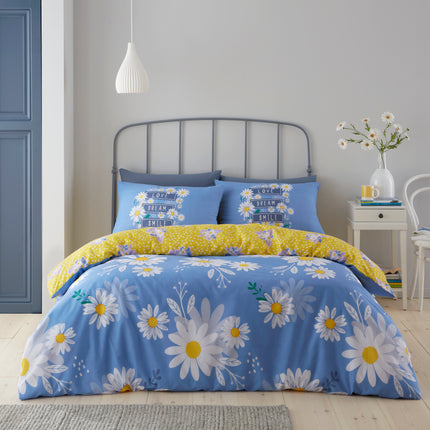 Experience the sophistication of Daisy Floral Duvet Cover Set. Featuring a blue design, this bedding set adds an effortless charm to any room. Crafted from a luxurious blend of polyester and cotton, it provides a comfortable night's sleep. Transform your bedroom with the classic style of Daisy.