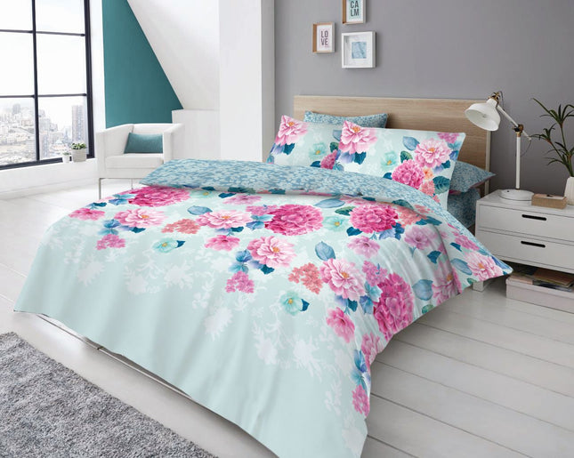 Elevate your bedroom décor with this luxurious EDITH Duvet Cover Set. Crafted with high quality polyester and cotton, it offers breathability, temperature control, and a soft, cozy feel. The set includes a duvet cover and&nbsp; pillow cases with vibrant, colorfast printing for lasting style. Enjoy a beautiful sleep.