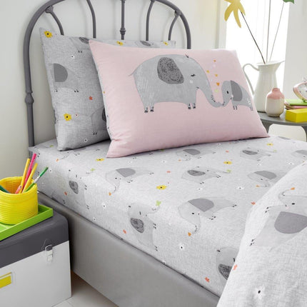 Introduce a touch of sophistication to your child's bedroom with ELEPHANT FRIENDS Kids Bed Sheet. With its blush pink color and beautiful elephant design, it's perfect for a soft and elegant look. This bed sheet is comfortable and durable.