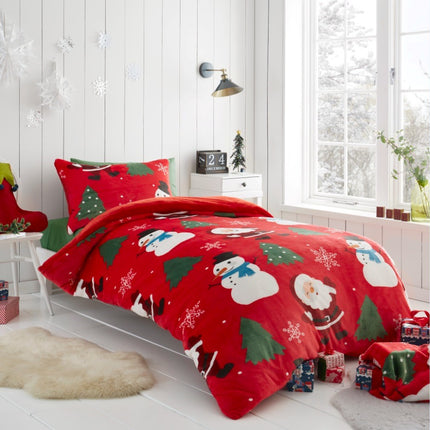 Bring the festive spirit into your home with JOLLY FESTIVE FRIENDS XMAS Duvet Cover Set! Crafted from premium material, this red hued set offers long lasting durability and a soft finish, perfect to cozy up in during the holidays. Get ready to rest and relax in true festive style!