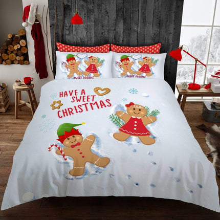 This GINGER BREAD SWEET DREAMS Duvet Cover Set is perfect for any bedroom. Made with premium fabrics, this set is designed to provide luxurious comfort and breathable warmth. The vibrant multi color pattern creates a unique and sophisticated look in any room. Soft, durable and hypoallergenic, this set is perfect for sweet dreams.