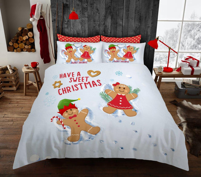 This GINGER BREAD SWEET DREAMS Duvet Cover Set is perfect for any bedroom. Made with premium fabrics, this set is designed to provide luxurious comfort and breathable warmth. The vibrant multi color pattern creates a unique and sophisticated look in any room. Soft, durable and hypoallergenic, this set is perfect for sweet dreams.