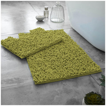 LOOP Bath Mat Set features a machine-washable design, water absorbent composition, and a non-slip back for a secure fit. This set is thick and grey for an attractive aesthetic, and is made of anti-slip and memory foam for superior comfort. Enjoy a safe, secure, and comfortable bathroom experience with the LOOP Bath Mat Set.