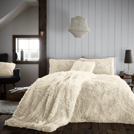 For a cozy sleep experience, try the HUGG & SNUG Duvet Cover Set. It is luxuriously soft, smooth and warm, crafted with premium quality materials in a cream color for a relaxed and restful night's sleep. The cover and pillowcases are breathable and hypoallergenic, perfect for comfortable and allergy free slumber.