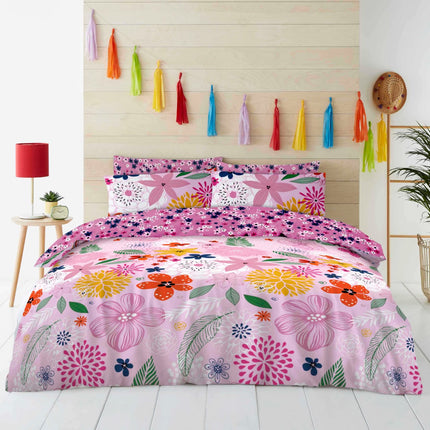 The IZZY Duvet Cover Set features a vibrant, multicolored pattern that adds a unique pop of color to any bedroom. Crafted from ultra soft 70% polyester and 30% cotton fabric, this set provides a lightweight and comfortable experience. Its breathability and durability make it perfect for all seasons.