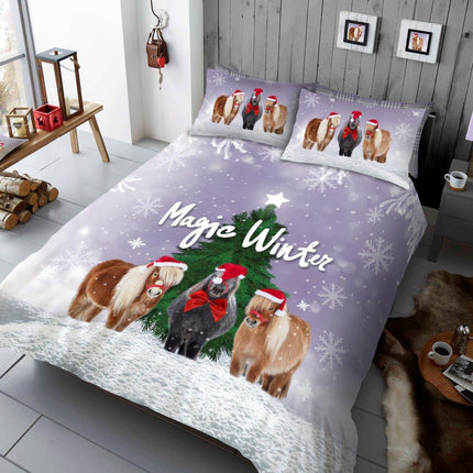 Upgrade your bedroom decor with the MAGIC WINTER Duvet Cover Set. Crafted from soft and breathable fabric, it provides superior comfort and style. Its unique multi color design adds a vibrant touch to your bedroom. Get a good night's sleep with MAGIC WINTER.