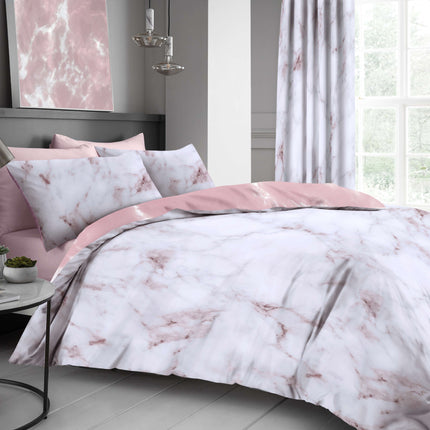 This MARBLE Duvet Cover Set is made with premium quality fabric and features a simple yet elegant blush pink color. Crafted with a smooth texture, this duvet cover set is soft and comfortable while providing excellent breathability.