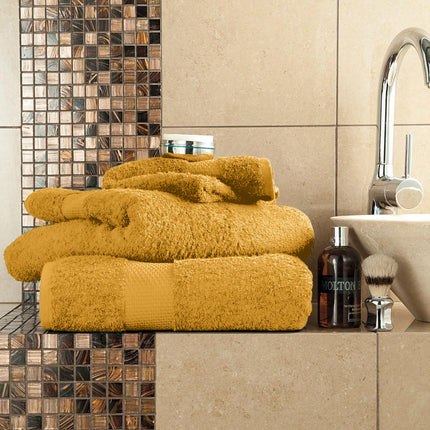 Feel luxurious in MIAMI's Jumbo Bath Sheet in OCHRE color, crafted with 100% premium cotton. It offers maximum comfort and absorbency for a spa-like experience at home.