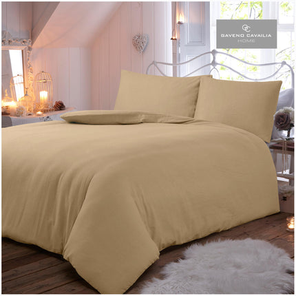 This FLANNEL PLAIN Duvet Cover Set is crafted from ultra soft 100% brushed cotton flannel for superior comfort and warmth. Featuring an allover natural color print, it adds a classic touch to any bedroom. Enjoy its luxuriously cozy feel and timeless allure.