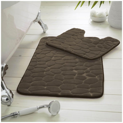 This PEBBLE BATH MAT set features water absorbent, ultra soft and anti-slip cubes of memory foam. The natural colour complements any decor, while the foam provides a safe and comfortable shower experience.