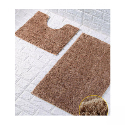 This SHINY BATH MAT SET is designed for ultimate comfort and style. It is ultra-plush and large for luxurious feel and look, and it is water absorbent to keep your bathroom floor dry. With sparkling and shiny fibers, this mat set will add a touch of sophistication and modernity. It's also machine-washable at 30°C and features anti-slip backing, allowing you to use it safely and conveniently.