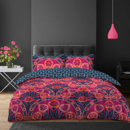 PENNY Duvet Cover Set is designed with a luxuriously soft fabric and bold colors to bring a touch of style to any bedroom. The fabric is crafted from polyester and cotton for a breathable and comfortable feel. It's perfect for a coordinated, bright, and stylish look.