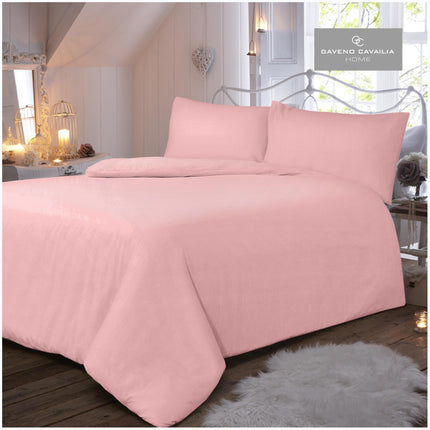 This premium FLANNEL PLAIN Duvet Cover Set is made of 100% brushed cotton for a soft look and feel. It is available in a beautiful, bright pink color. This comfortable set is breathable and designed with an elegant, plain pattern. Perfect for those who prefer a classic, minimalistic style.