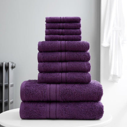 Bring luxury to your bathroom with our Toronto Towel Bale Set. Soft, extra absorbent, and hypoallergenic, these premium sets are crafted with 100% Egyptian Cotton and feature 18 colors to choose from. Each set comes with 4 face, 4 hand, and 2 bath towels. 400 GSM ensures maximum comfort.