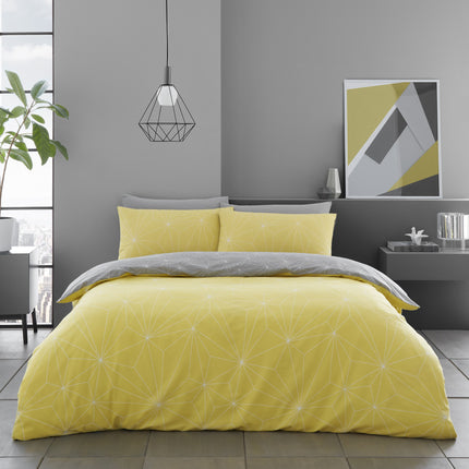 REX Duvet Cover Set with Ochre Color features a soft, high quality polycotton construction that is durable and easy to care for. The set is also fade resistant and quick drying, making it ideal for busy households.