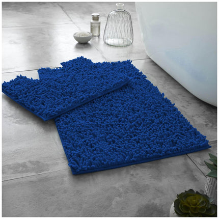 This LOOP BATH MAT SET is ideal for providing a luxurious touch to your bath area. It features a water absorbent, non-slip PVC backing and a memory foam core for optimized comfort. Its thick construction and high quality material also make it machine-washable at 30°C and anti-slip for ultimate safety. Enjoy a soft and cozy experience with a touch of sophistication.