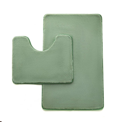 This FAUX FUR BATH MAT is made from high quality material that is anti-slip, long lasting and durable. The extra long pile is hypoallergenic and water absorbent to help keep your bathroom floor clean. The machine washable set comes in a Sage green color.