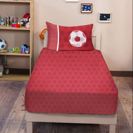 These FOOTBALL GOALS Kids Fitted Sheets are perfect for any young fan's bedroom. Soft and comfortable, the red color is vibrant and eye catching. It sure to bring a touch of team pride to any bedroom.