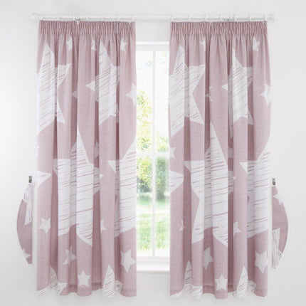 Add a touch of luxury to any room with Super Star Kids Curtains. This blush pink curtain is vibrantly colored and includes a light blocking layer for improved privacy. The thermal-resistant insulating design helps keep your home warm in winter and cool in summer. Available in multiple sizes.