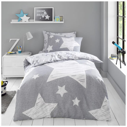 SUPERSTAR Kids Duvet Cover Set is made from high quality fabric, offering a super soft and comfortable sleeping experience for your child. Its beautiful grey color adds a fashionable touch to any kids' bedroom. 