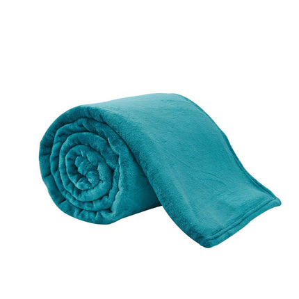 This PLAIN THROW is made from high-quality flannel Sherpa fleece and is perfect for any room in the home. Its teal color adds a modern, elegant touch to any bedroom or living room. Enjoy total comfort and luxury with this throw.