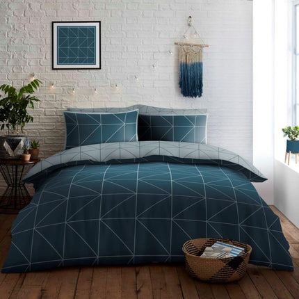 THOR GEO, the perfect addition to your bedding collection. This modern duvet cover set boasts a wide range of unique patterns, and features a reversible design for added versatility. Complete with matching pillowcases, THOR GEO is a must-have for those seeking both style and comfort.