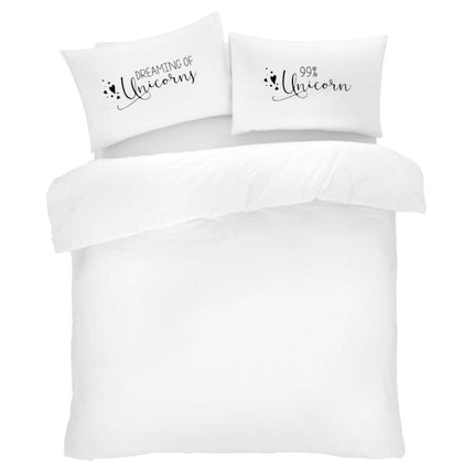 The NOVELTY PILLOWCASE is made from durable materials that protect your pillow from dirt, dust, and everyday wear and tear. Featuring a unique design of unicorns, this pillowcase adds a layer of comfort and style to your bedroom decor.