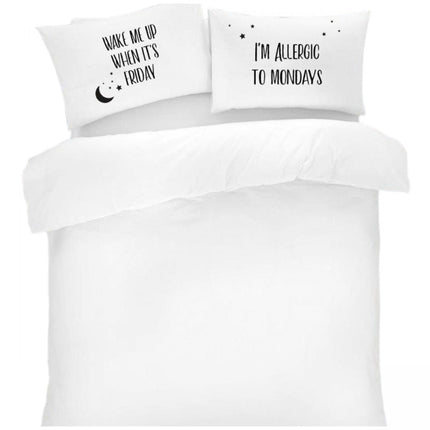 This NOVELTY PILLOWCASE provides your pillow with protection from dust, dirt, grime and facial oil. Its weekday design is comfortable and attractive, giving your pillow the perfect finishing touch.