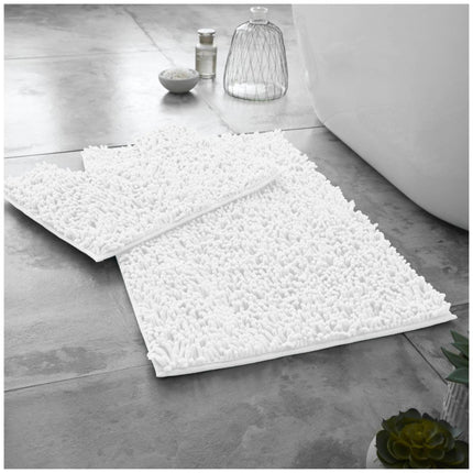 Keep your bathroom floors safe and dry with this LOOP BATH MAT SET. It features a machine washable surface at 30°C, an anti-slip PVC back, and is water absorbent. The set is designed for maximum comfort with a thick and memory foam interior, and for convenience, it comes in a grey and white color option. Enjoy a cozy and safe bathroom experience with LOOP BATH MAT SET.