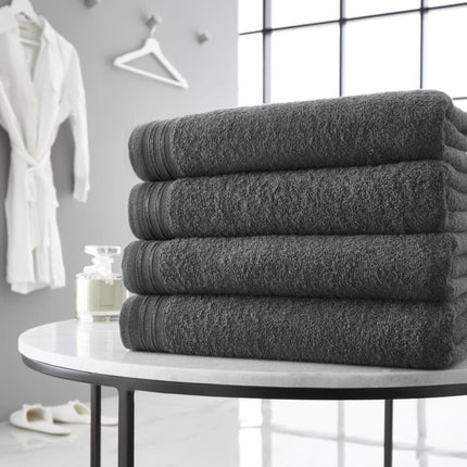 The WILSFORD BATH SHEET is a luxurious and durable bath sheet crafted from the highest quality materials for an exceptionally soft and smooth feel. The charcoal color will keep your bathroom looking elegant for years to come.