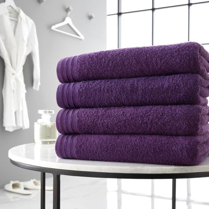 The WILSFORD BATH SHEET provides luxurious comfort with a softness that will last. We make sure to use the highest quality materials for a smoothness and durability that will make your experience spa-like. Our purple-colored bath sheet is perfect for any bathroom.