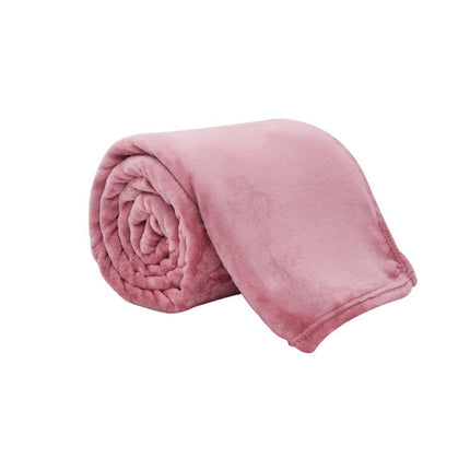 The PLAIN THROW is crafted with luxury quality flannel Sherpa fleece. Its versatile design allows you to use it all around the home, from the bedroom to the sofa. Enjoy the plush blush pink color.