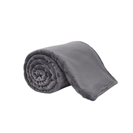 This high quality flannel Sherpa fleece throw is perfect for adding a luxurious touch to any room. Its versatile charcoal color makes it a great fit for any decor, and the plush fleece is ideal for providing warmth and comfort.